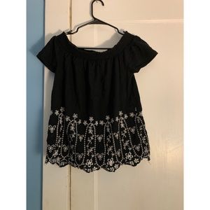 Black off the shoulder